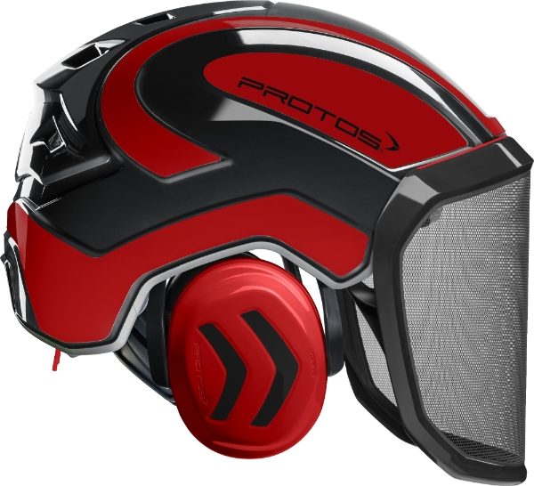 Protos Integral Forest Black / Red Helmet