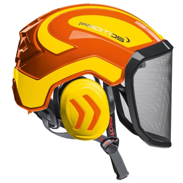 Protos Integral Arborist Orange / Neon Yellow Helmet