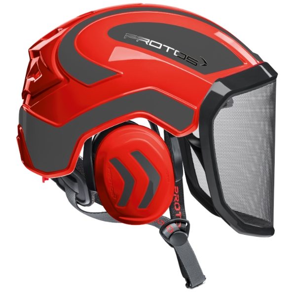 Protos Integral Arborist Red / Grey Helmet